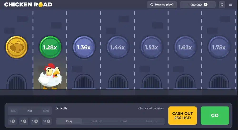 Cómo jugar a Chicken Road.