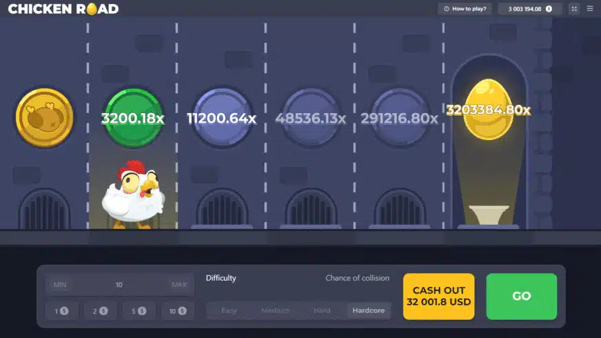 Características del juego Chicken Road.